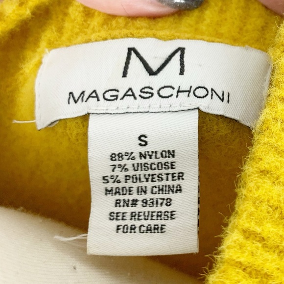 💛Magaschoni Mustard Yellow Textured Knit Sweater – Women’s Small💛 - Picture 2 of 6